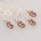 10pcs Gold Plated Zircon Charm,Gold Initial Charm,Tiny cz Pendant,cz Pave Charm, Clear, Wholesale