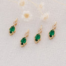 10pcs Gold Plated Zircon Charm,Gold Initial Charm,Tiny cz Pendant,cz Pave Charm, Clear, Wholesale