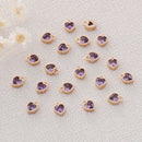 10pcs Gold Plated Heart Charm,Gold Initial Charm,Tiny Heart Pendant,Tiny Gold Heart,cz Pave Heart Charm