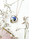 Pressed flower forget-me-not necklace on gold plated chain / botanical jewellery / bridesmaid