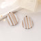 4pcs Epoxy Resin Pendants, Teardrop White Resin Findings, Wood and Resin Pendant, Color Blocked, Large Round Charm