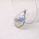 Forget-me-not Flower earrings, Dry Pressed Flower Sterling Silver Earrings, Handmade Real Flower Jewelry, Girly Gift, Non-allergenic