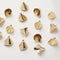 10PCS,Real Gold Plated Brass Cone Cap, Connector for Beads, Cone Caps, Tassel Cap, Gold Beads end Caps, Gold Plated Findings