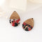 4pcs Epoxy Resin Pendants, Teardrop Translucent White Resin Findings, Wood and Resin Pendant, Color Blocked, Teardrop Charm