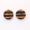 4pcs Epoxy Resin Pendants, Round Circle ranslucent White Resin Findings, Wood and Resin Pendant, Color Blocked, Large Round Charm
