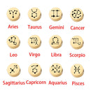 5pcs Stainless Steel Constellations Charm,Gold Initial Charm,Vermeil Letter Pendant,Gold Initial Charms,Round Bead Charm