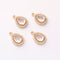 10pcs Gold Plated Teardrop Zircon Charm, cz Pave Teardrop Pendant, Jewelry Making Materials