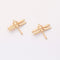 6pcs Real Gold Plated Brass Dragonfly Charms Animal Pendant Dragonfly Charm Jewelry Accessories for Necklace&Bracelet Making