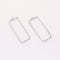 10PCS. Platinum Plated Rectangle Charm, Hollow Rectangle Pendant,Brass Finding,Earring Jewelry DIY Material