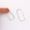 10PCS. Platinum Plated Rectangle Charm, Hollow Rectangle Pendant,Brass Finding,Earring Jewelry DIY Material
