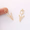 6pcs real gold plated tulip flower charm, tulip Pendant ,tulip bouquet, plant,Jewelry Making,diy supply
