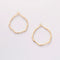 10PCS. Real Gold Plated Teardrop Charm, Hollow Oval Pendant,Brass Finding,Earring Jewelry DIY Material