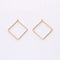 10PCS. Real Gold Plated Diamond Charm, Hollow Diamond Pendant,Brass Finding,Earring Jewelry DIY Material