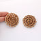 4pcs Natural Rattan Wood Earring Hoops,Round Wooden Charms Handwoven Circle Findings Woven Boho Jewelry Making Blanks