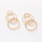 4PCS. Real Gold Plated Circle Charm, Geometry Circle Pendant,Necklace diy, Brass Finding