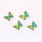 6pcs Iridescent Two Tone Gradient Colorful Glass Butterfly Charm, Ombre Glass Butterfly Connector,Jewelry Making Materials, Wholesale