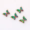 6pcs Iridescent Two Tone Gradient Colorful Glass Butterfly Charm, Ombre Glass Butterfly Connector,Jewelry Making Materials, Wholesale