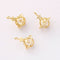 10pcs Real Gold Plated Planet Charm Zircon Planet Pendant