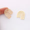 6pcs Real Gold Plated U Shape Charm,Gold Initial Charm,Vermeil Semicircle Pendant,Gold Tone, High Quality Nickel Free