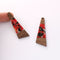 4pcs Epoxy Resin Pendants, Long Stick Translucent White Resin Findings, Wood and Resin Pendant, Color Blocked, Long BarCharm