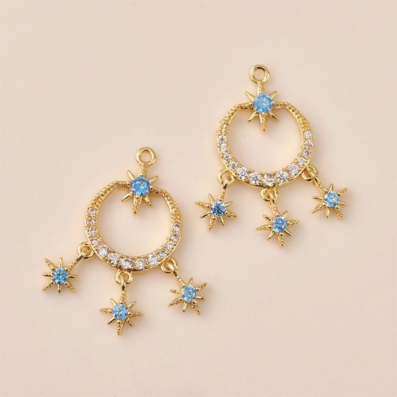 10pcs Six leaf flower CZ Pave Pendant Charm, 18mm flower zircon Charm Pendant, crystal flower CZ zircon Pendant, Wholesale Supplies