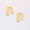 6pcs Real Gold Plated U Shape Charm,Gold Initial Charm,Vermeil Semicircle Pendant,Gold Tone, High Quality Nickel Free
