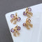 10pcs bow Zirconia Connecto Charm Pedant, CZ Pave bow Pendant, Rhinestone Charm, High Quality