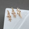 10pcs Leaves Zirconia Connecto Charm Pedant , CZ Pave flower Pendant, Rhinestone Charm