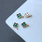 10pcs small four leaf clover CZ Pave Charm, 7mm Zircon Pendant , Jewelry Making, Zircon Material Craft Supplies