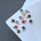 10pcs small four leaf clover CZ Pave Charm, 7mm Zircon Pendant , Jewelry Making, Zircon Material Craft Supplies