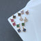 10pcs small four leaf clover CZ Pave Charm, 7mm Zircon Pendant , Jewelry Making, Zircon Material Craft Supplies