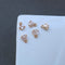 10pcs flower Zirconia Connecto Charm Pedant , CZ Pave flower Pendant, Rhinestone Charm