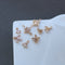 10pcs flower Zirconia Connecto Charm Pedant , CZ Pave flower Pendant, Rhinestone Charm