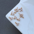10pcs flower Zirconia Connecto Charm Pedant , CZ Pave flower Pendant, Rhinestone Charm