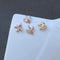10pcs flower Zirconia Connecto Charm Pedant , CZ Pave flower Pendant, Rhinestone Charm