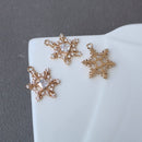 10pcs Snowflake Zirconia Connecto Charm Pedant ,four-petal flower, five-petal flower, cross CZ Pave flower Pendant, Rhinestone Charm
