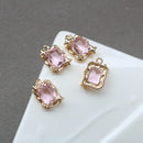 10pcs square CZ Pave Charm, 12x16mm Zircon Pendant, Jewelry Making, Zircon Material Craft Supplies