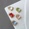 10pcs square CZ Pave Charm, 12x16mm Zircon Pendant, Jewelry Making, Zircon Material Craft Supplies