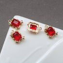 10pcs square CZ Pave Charm, 12x16mm Zircon Pendant, Jewelry Making, Zircon Material Craft Supplies