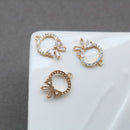 10pcs bow Zirconia Connecto Charm Pedant, CZ Pave bow Pendant, Rhinestone Charm, High Quality