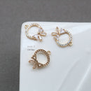 10pcs bow Zirconia Connecto Charm Pedant, CZ Pave bow Pendant, Rhinestone Charm, High Quality