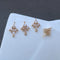 10pcs flower Zirconia Connecto Charm Pedant , CZ Pave flower Pendant, Rhinestone Charm
