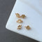 10pcs heart Connector Charm Pendant, 5x9m CZ Pave Charm, heart Zircon ball Pendant, 15*22mm Jewelry Making, Material Craft Supplies