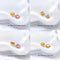 4/10Pcs18K Gold Plated brass Spacer Beads, Fake Purple Moonstone beads, Flat Round Beads,Cake Beads, Focal beads,Cat Eye Beads