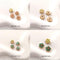 10Pcs18K Gold Plated brass Spacer Beads, Fake Purple Moonstone beads, Flat Round Beads,Cake Beads, Cat Eye Beads, Tube Spacer Beads