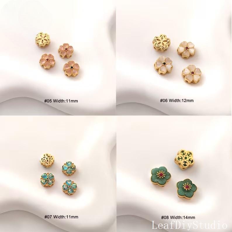 10Pcs18K Gold Plated brass Spacer Beads, Fake Purple Moonstone beads, Flat Round Beads,Cake Beads, Cat Eye Beads, Tube Spacer Beads