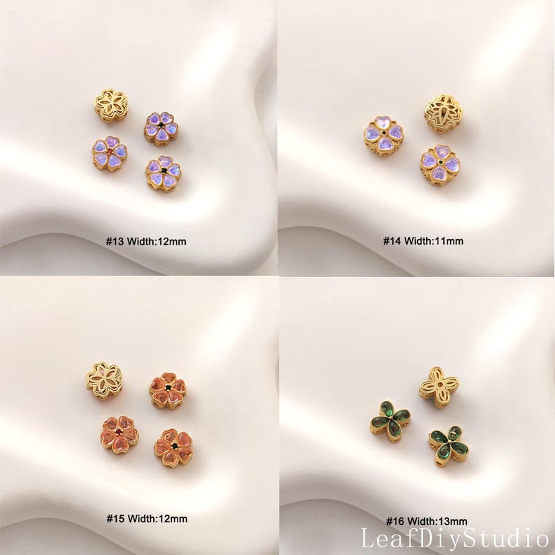 10Pcs18K Gold Plated brass Spacer Beads, Fake Purple Moonstone beads, Flat Round Beads,Cake Beads, Cat Eye Beads, Tube Spacer Beads