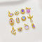 10Pcs 18K Gold Plated brass Spacer Beads, petal Hollow Out beads, flower Beads,Materials and Accessories for Handmade DIY Beaded Bracelets