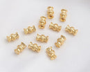 10pcs 7x4.5mm 14K Real Gold Plated Brass Retro Vase shaped Bead Spacers, Gold Plated Brass Bead Caps DIY Spacer bead Making Pendant Supplies