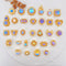 10Pcs 18K Gold Plated brass Spacer Beads,Hollow Out beads,Flat Round Beads,Cake Beads,Focal Cat Eye Beads, DIY Craft Supplies